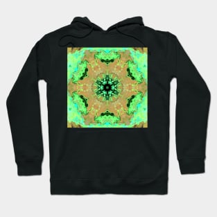 Psychedelic Mandala Flower Orange and Green Hoodie